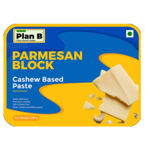 Plant Based Parmesan Cheese, 250g Block (Versatile Cheese Block for Shreds & more) HSN - 04069000