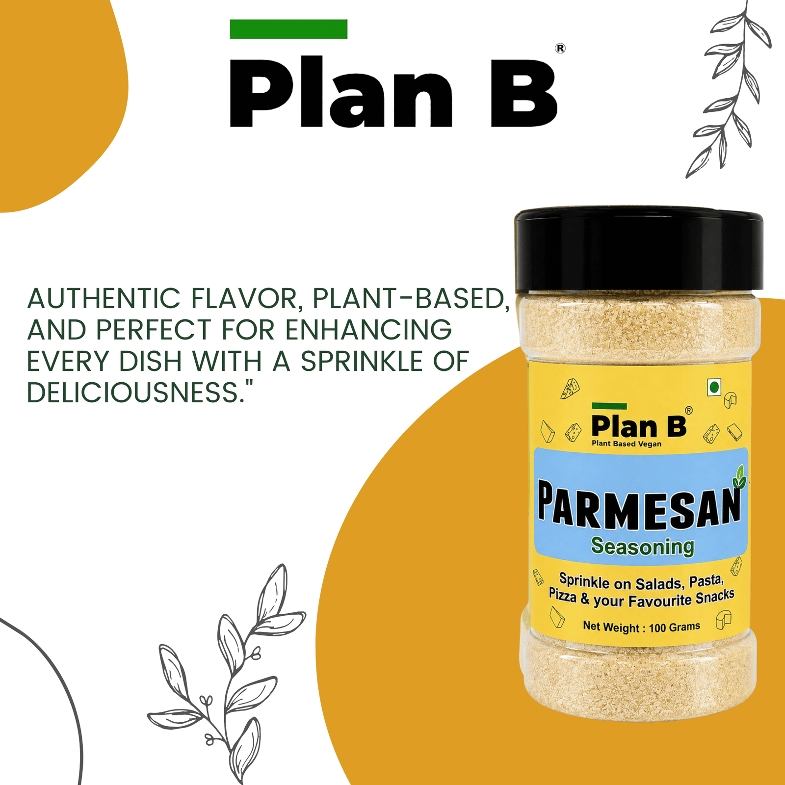 Plant Based Parmesan Seasoning, 100g (Cashew based cheese for a healthier you) HSN - 04069000 - Image 7