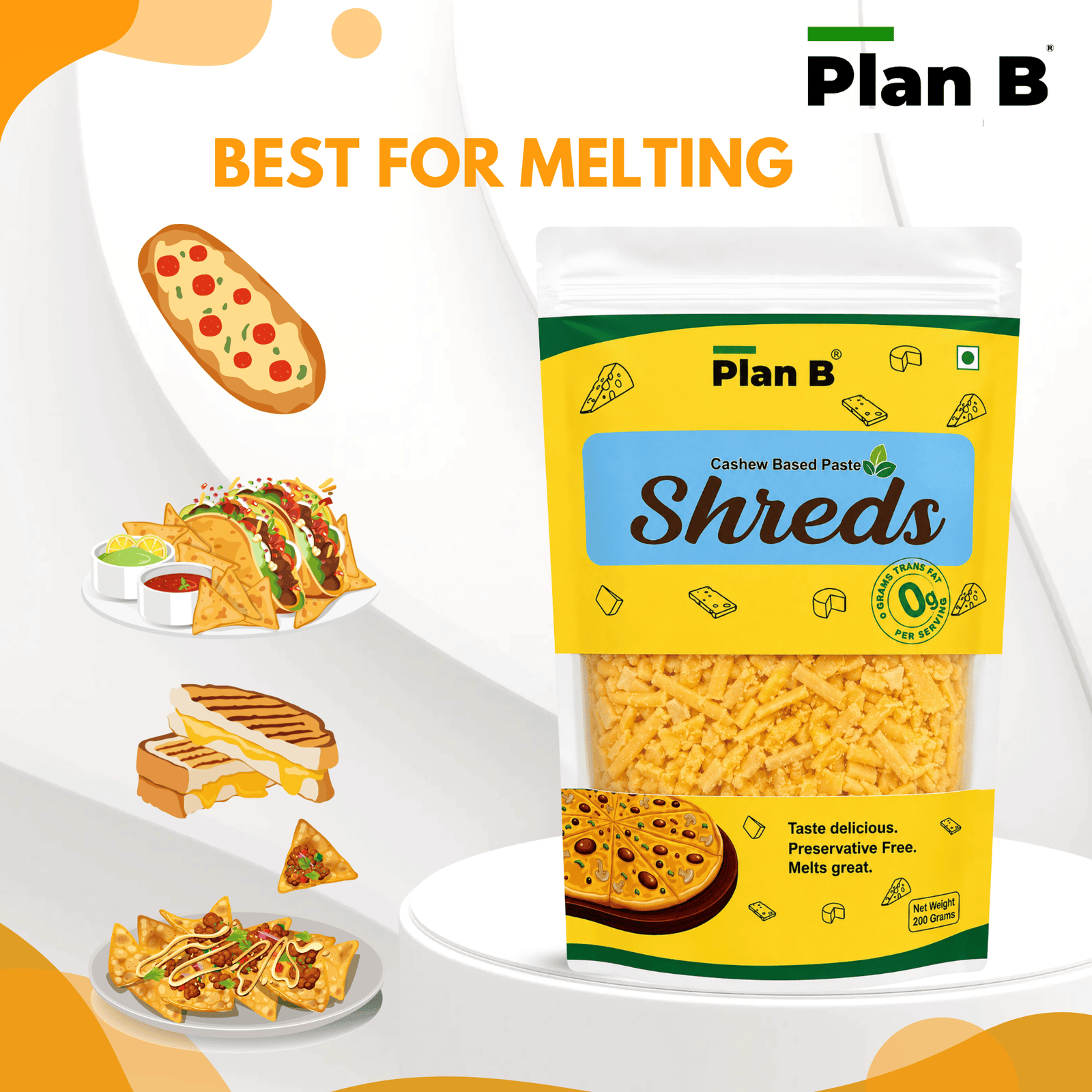 Plant Based Cheese Shreds, 200g (Cashew based cheese for a healthier you) HSN - 04069000 - Image 6