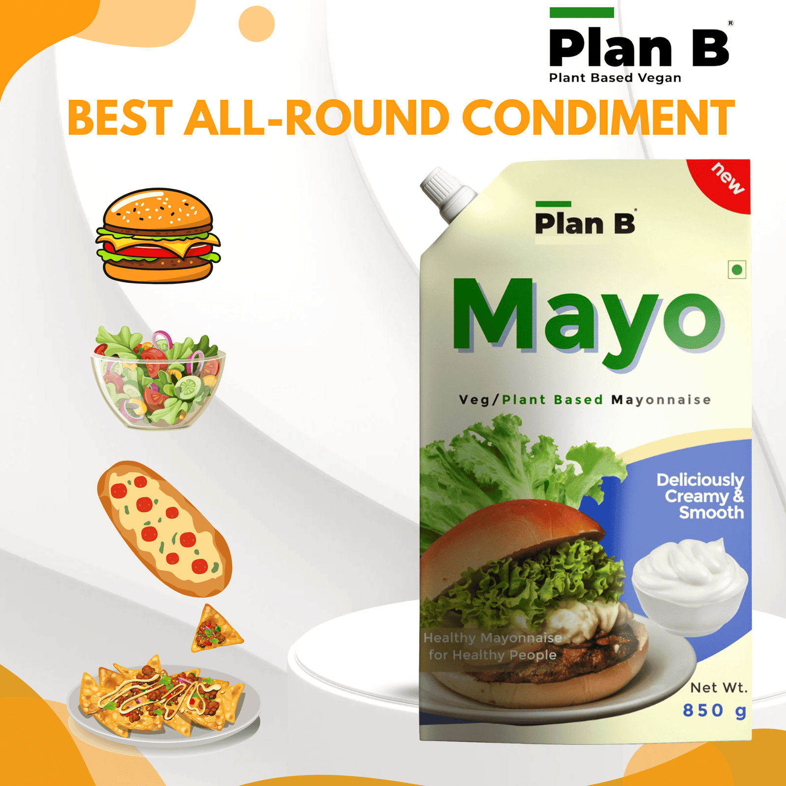 Plant Based Mayonnaise 850g (Dairy Free, Extra Creamy & Delicious) HSN - 21039030 - Image 6