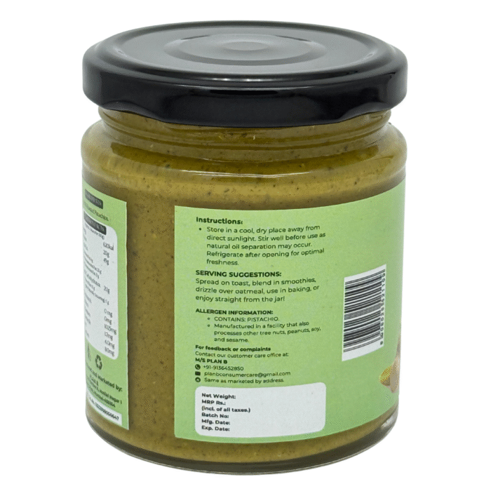 PLANT BASED PISTACHIO BUTTER, 200g , Rich. Creamy. Irresistibly Nutty. - Image 3