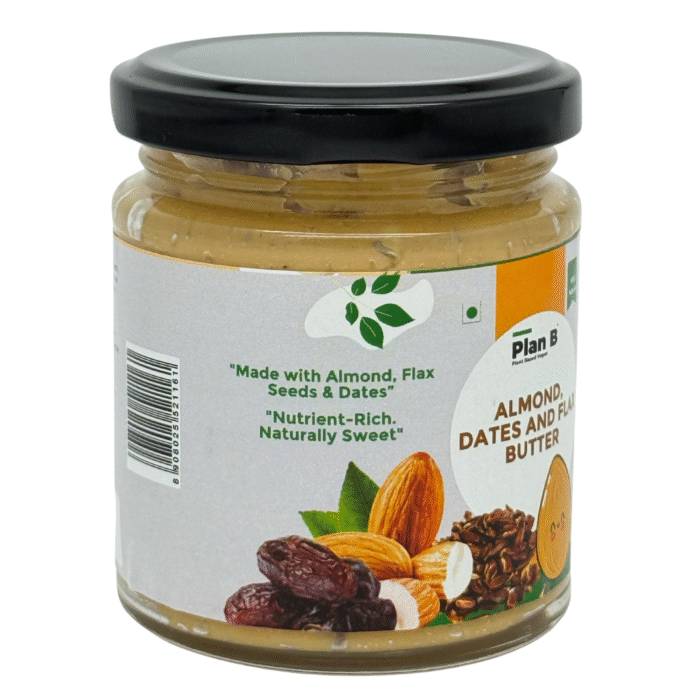 ALMOND BUTTER WITH FLAX SEEDS & DATES, 200G , Nutritious. Naturally Sweet. Omega-Boosted. - Image 3