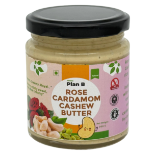 ROSE CARDAMOM CASHEW BUTTER, 200G , Fragrant. Creamy. Royal.