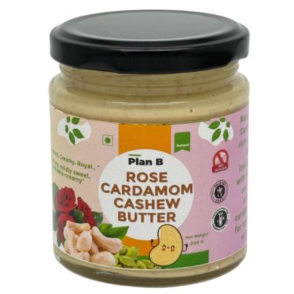 ROSE CARDAMOM CASHEW BUTTER, 200G , Fragrant. Creamy. Royal.