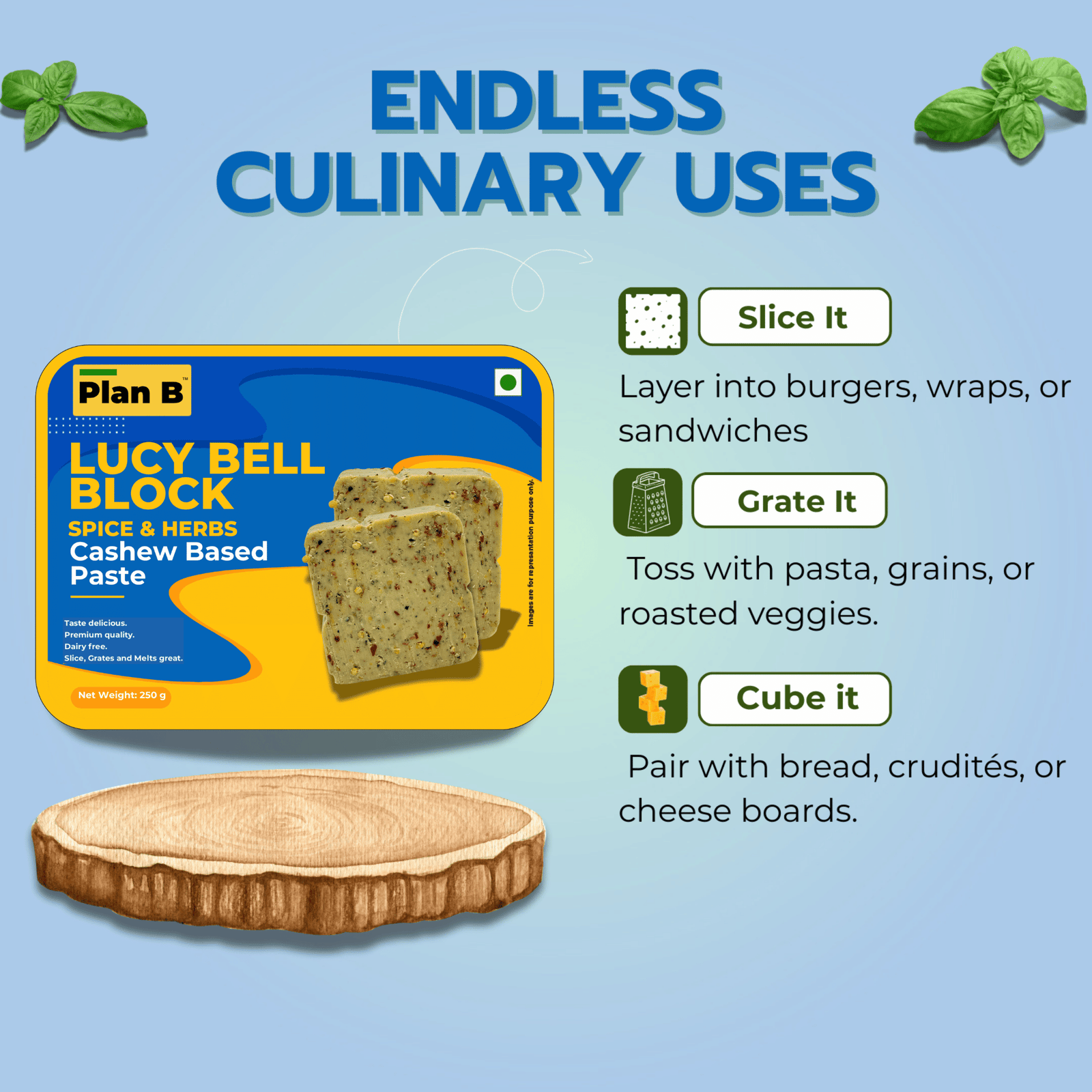 Lucy Bell – Plant-Based Cheese Block with Spices & Herbs - Image 5