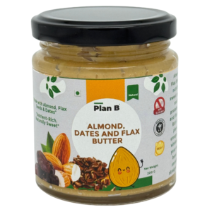 ALMOND BUTTER WITH FLAX SEEDS & DATES, 200G , Nutritious. Naturally Sweet. Omega-Boosted.