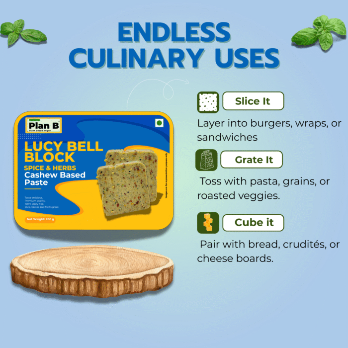 Lucy Bell – Plant-Based Cheese Block with Spices & Herbs - Image 4