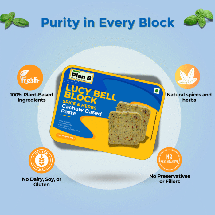 Lucy Bell – Plant-Based Cheese Block with Spices & Herbs - Image 5