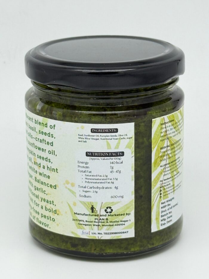 Basil Pesto Sauce 180g - Image 4