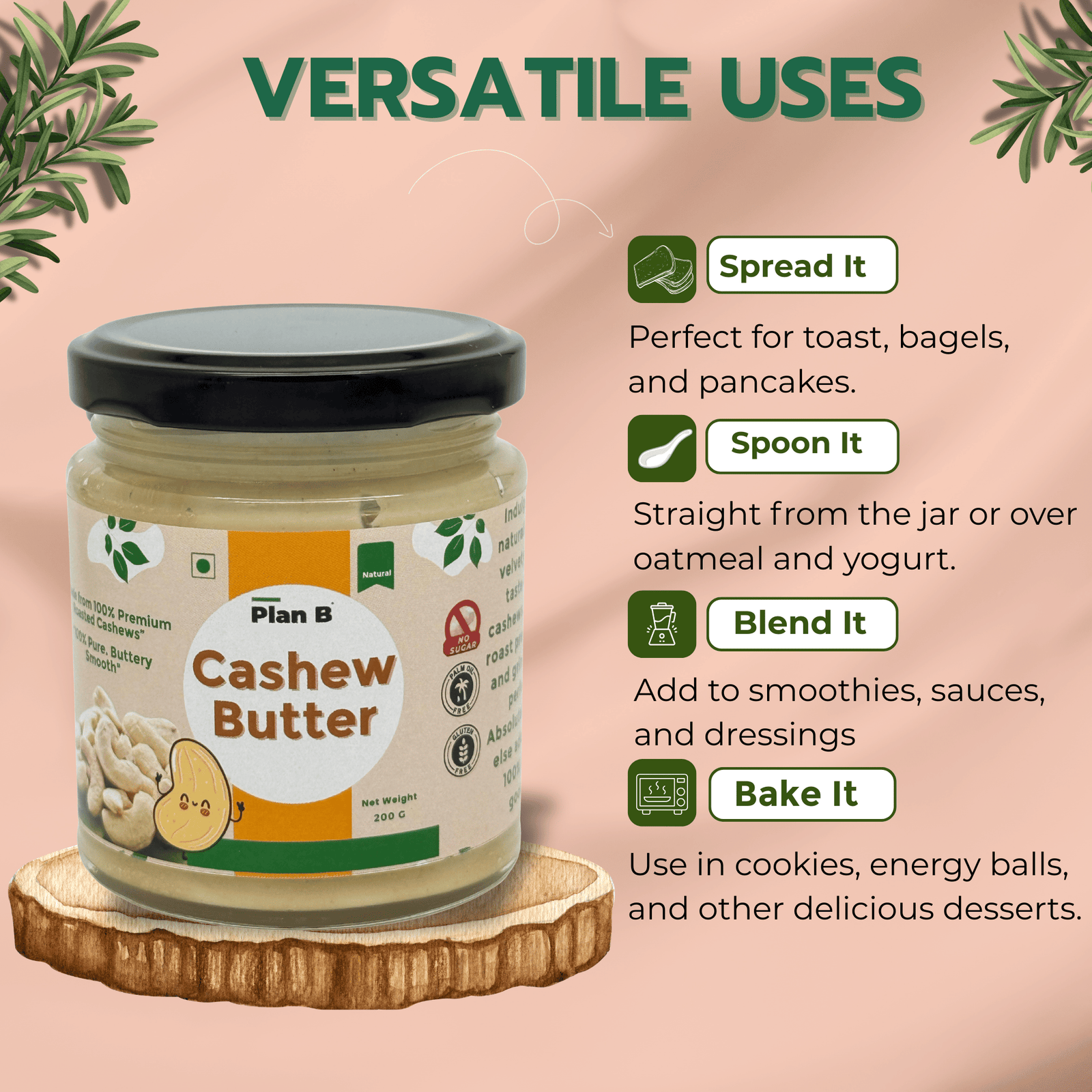 CASHEW BUTTER, 200g , Buttery Smooth. Naturally Sweet. 100% Clean. - Image 6