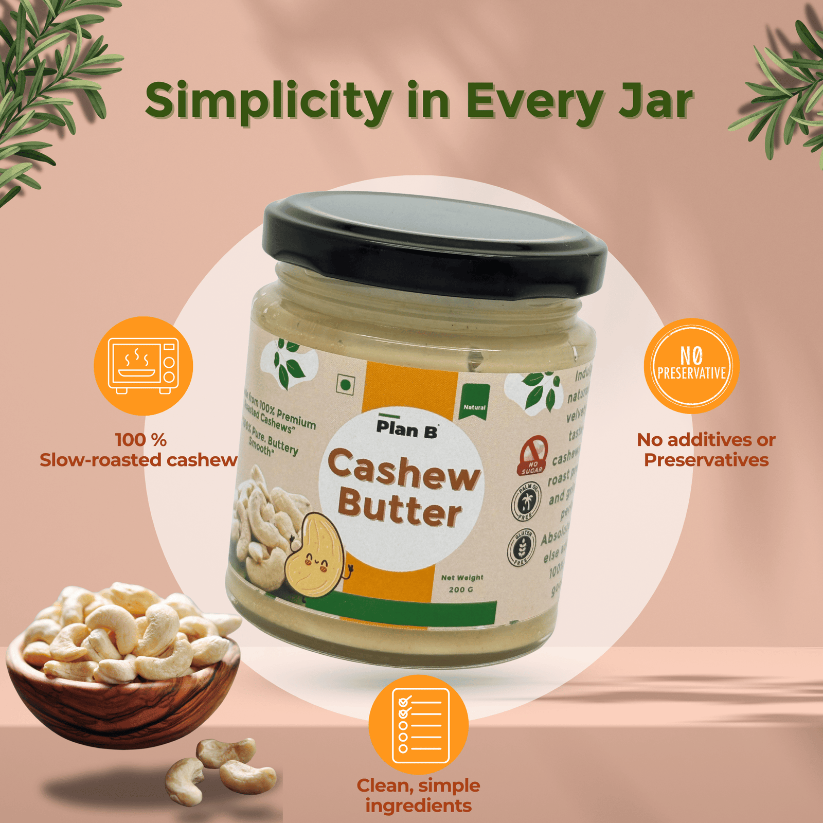 CASHEW BUTTER, 200g , Buttery Smooth. Naturally Sweet. 100% Clean. - Image 5
